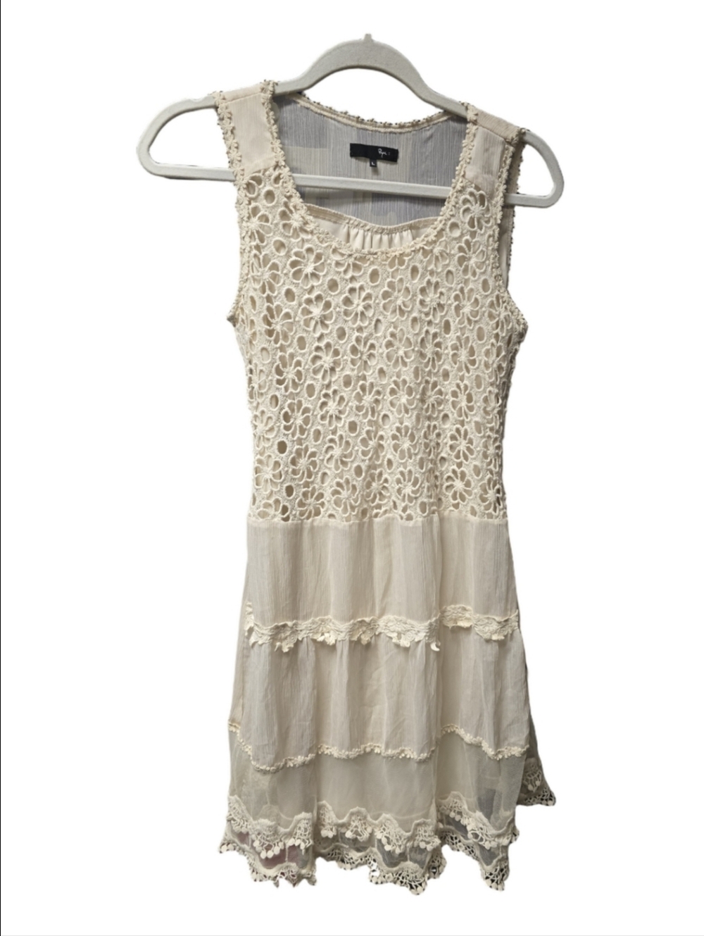 Ryu Sleeveless Crochet Lace Dress With Sz. L
